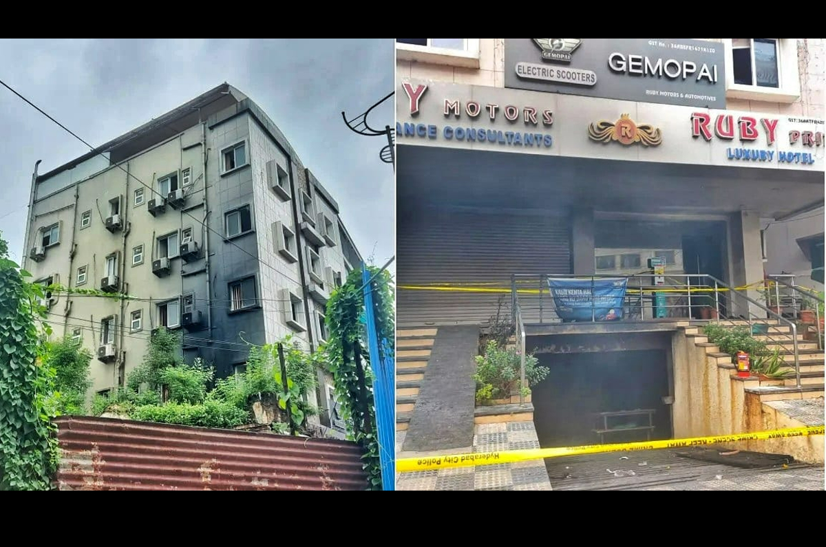 Electric scooter fire in Secunderabad.